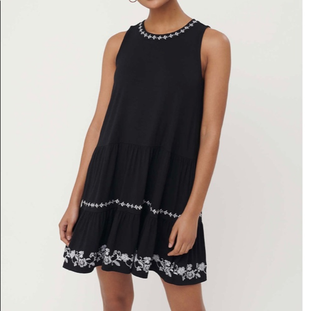 Loft black sleeveless dress small new